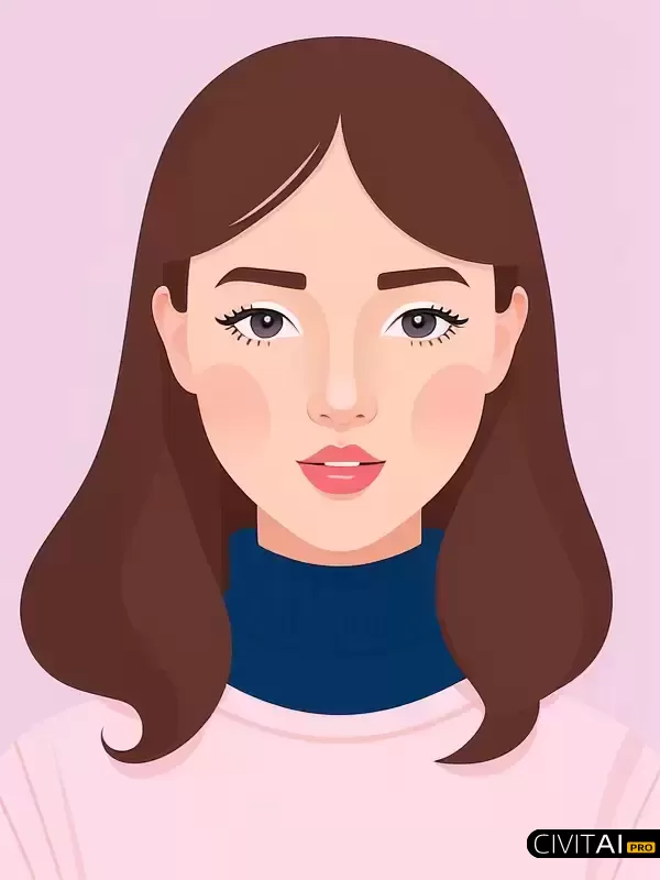 人物肖像矢量插图