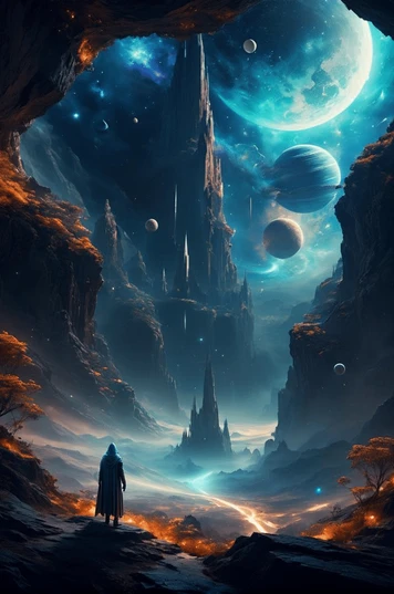 宇宙外层空间的概念艺术