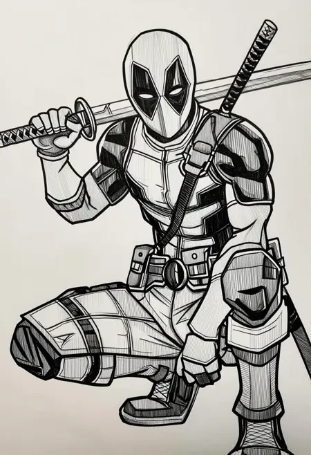 动漫素描/角色草图线稿ZImage LoRA插图5 动漫素描/角色草图线稿ZImage LoRA插图5