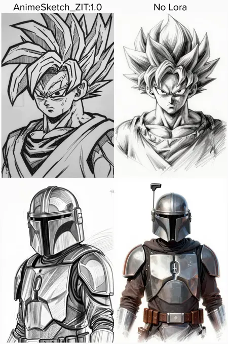 动漫素描/角色草图线稿ZImage LoRA