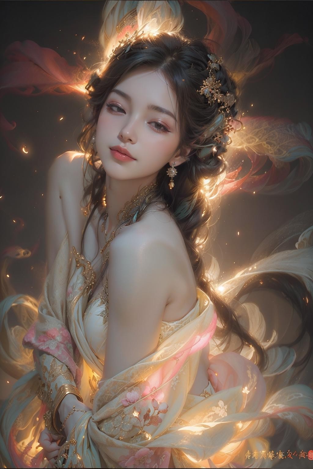 迷人的古风女孩插图 迷人的古风女孩插图