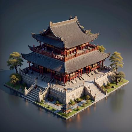 中国古建筑/楼阁LoRA模型插图