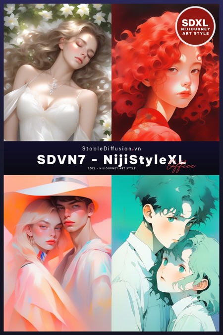 SDVN7-NijiStyleXL动漫素描模型插图