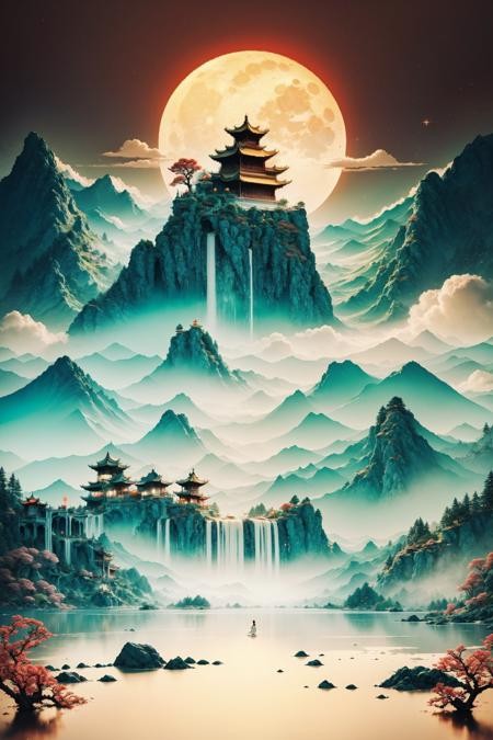 水墨风景/水墨山水画风