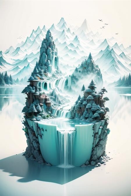 水墨风景/水墨山水画风插图3