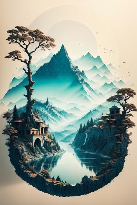 水墨风景/水墨山水画风插图14