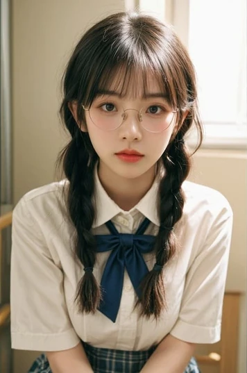 可爱的眼镜妹