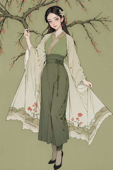 古风汉服/国风旗袍/古装服饰LoRA插图5