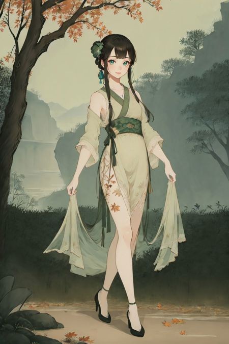 古风汉服/国风旗袍/古装服饰LoRA插图10