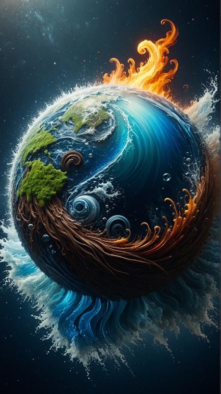 水火土风元素XL/幻想特效LoRA插图6