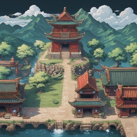 中式建筑/山水/风景LoRA插图2