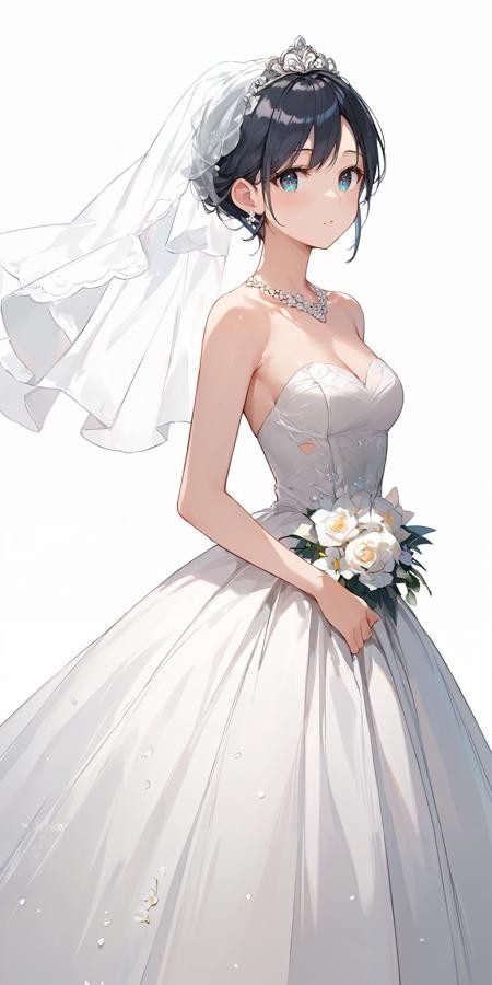 结婚礼服/婚纱/头纱PDXL LoRA插图