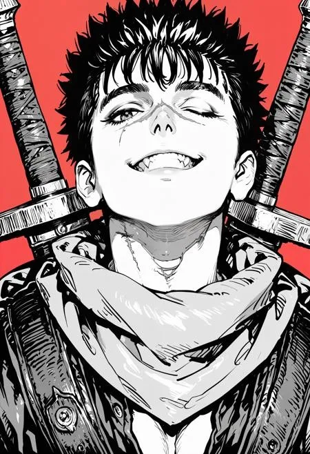 日漫黑白漫画人物画风Illus LoRA插图13 日漫黑白漫画人物画风Illus LoRA插图13