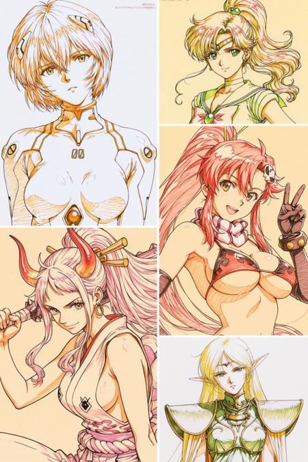 彩色线稿Illus/手绘角色画风LoRA