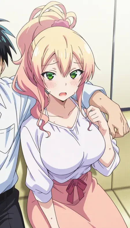 手搭肩上/靠着依偎视角Illus LoRA插图5 手搭肩上/靠着依偎视角Illus LoRA插图5