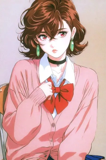 90年代复古动漫人物画风Illus LoRA