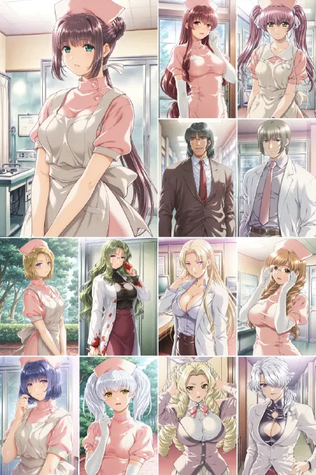 《夜勤病栋1-3》18合1角色LoRA