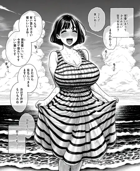 hirune昼寝画师黑白漫画风格LoRA