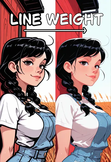 人物线条/粗细线条滑块NoobAI LoRA
