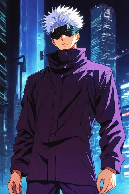 90年代复古赛博朋克画风Illus LoRA