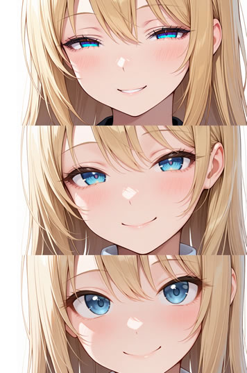 眯眼/半睁眼表情滑块Illus LoRA