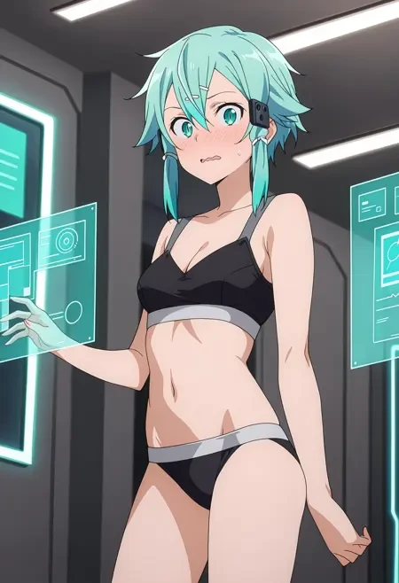 《刀剑神域》朝田诗乃角色Illus LoRA插图3 《刀剑神域》朝田诗乃角色Illus LoRA插图3