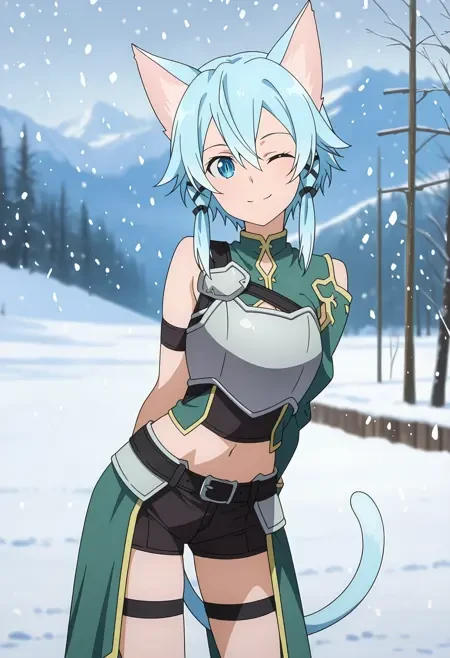 《刀剑神域》朝田诗乃角色Illus LoRA插图4 《刀剑神域》朝田诗乃角色Illus LoRA插图4