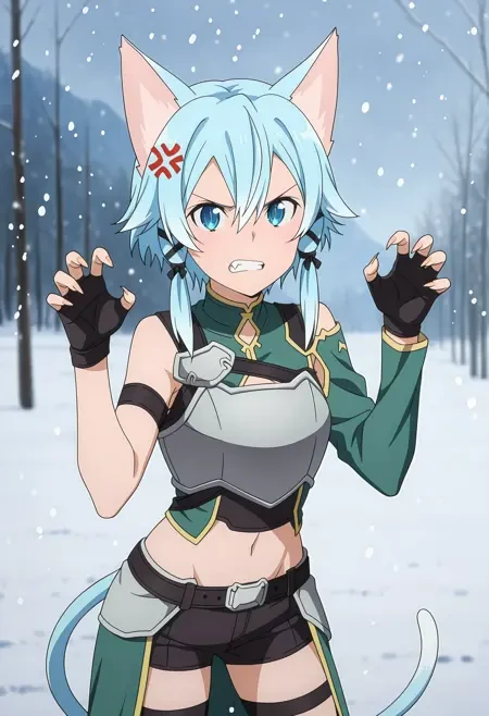 《刀剑神域》朝田诗乃角色Illus LoRA插图5 《刀剑神域》朝田诗乃角色Illus LoRA插图5