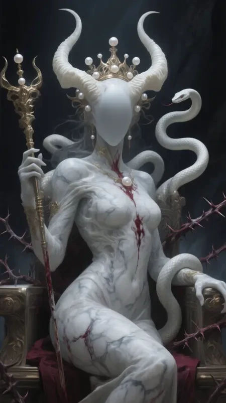 无脸之神/黑暗奇幻画风Qwen LoRA插图4 无脸之神/黑暗奇幻画风Qwen LoRA插图4