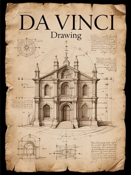 达芬奇绘画风格/羊皮纸蓝图LoRA插图10 达芬奇绘画风格/羊皮纸蓝图LoRA插图10