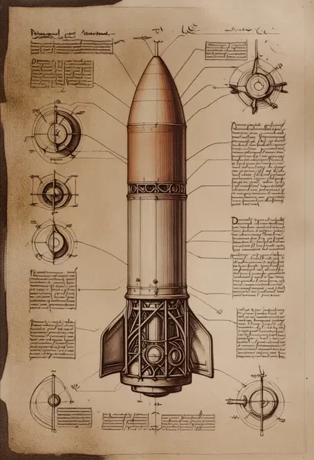 达芬奇绘画风格/羊皮纸蓝图LoRA插图9 达芬奇绘画风格/羊皮纸蓝图LoRA插图9