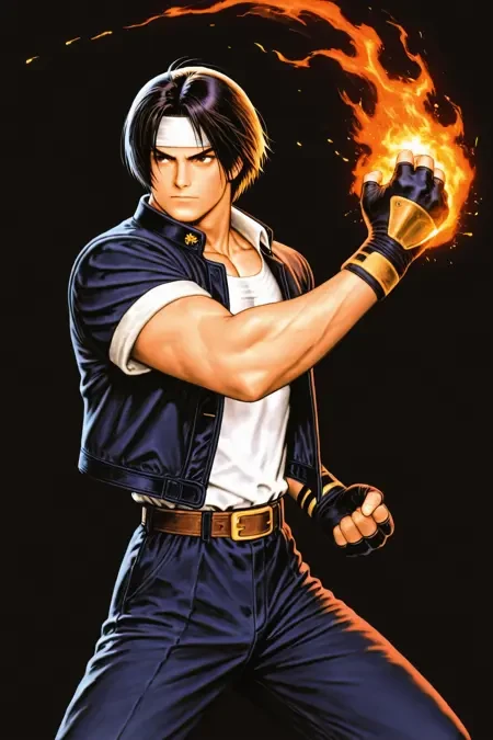 拳皇/街头霸王复古角色画风LoRA插图4 拳皇/街头霸王复古角色画风LoRA插图4