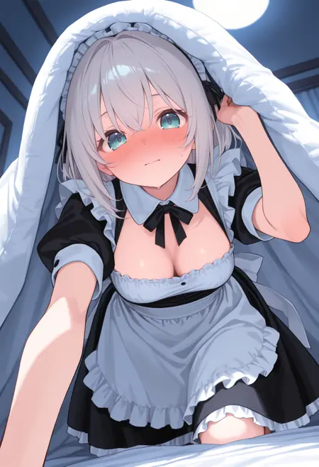 躲在被子里/钻进被子姿势Illus LoRA