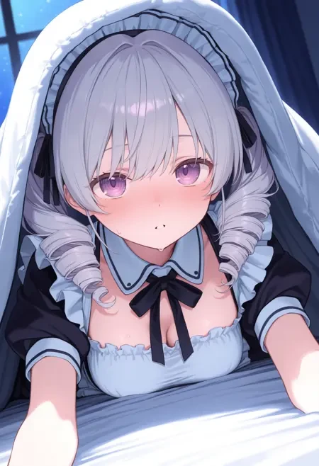 躲在被子里/钻进被子姿势Illus LoRA插图8 躲在被子里/钻进被子姿势Illus LoRA插图8