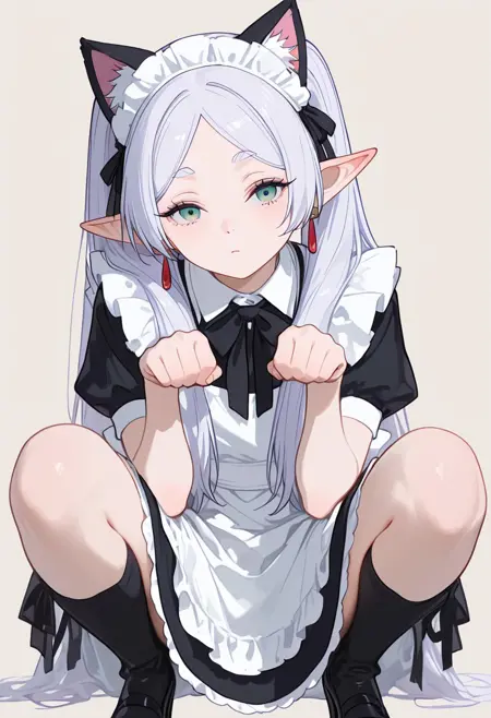 猫娘/猫女cos/猫抓动作姿势LoRA