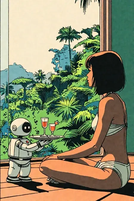 复古漫画/美式科幻插画多版本LoRA插图5 复古漫画/美式科幻插画多版本LoRA插图5