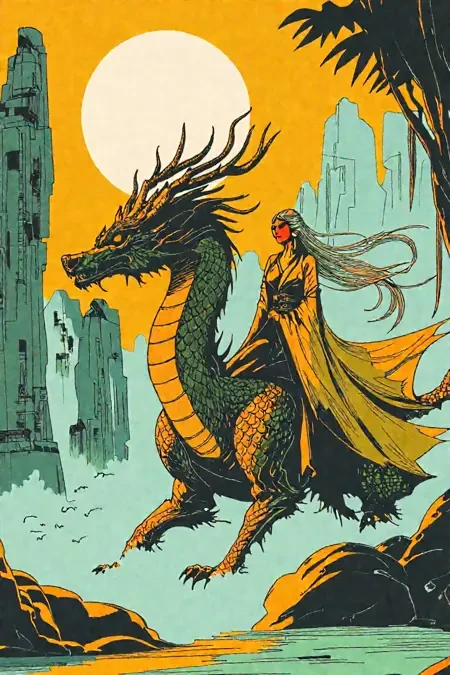 复古漫画/美式科幻插画多版本LoRA插图7 复古漫画/美式科幻插画多版本LoRA插图7