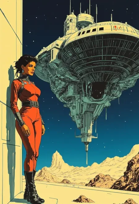 复古漫画/美式科幻插画多版本LoRA插图8 复古漫画/美式科幻插画多版本LoRA插图8