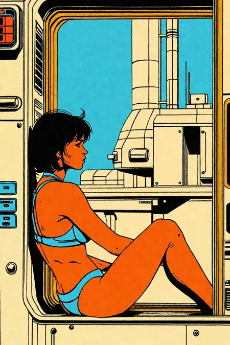 复古漫画/美式科幻插画多版本LoRA插图12 复古漫画/美式科幻插画多版本LoRA插图12