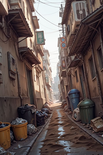 街角小巷/偏僻的街道背景场景LoRA