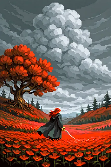 8位动漫像素画风/游戏设计LoRA