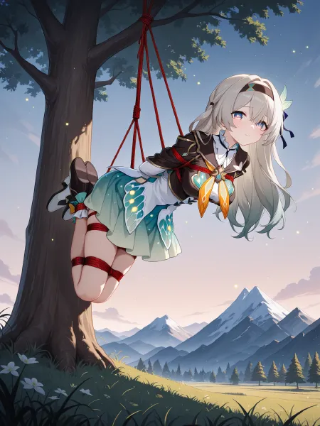 悬空捆住/被绑住角色姿势Illus LoRA