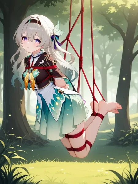 悬空捆住/被绑住角色姿势Illus LoRA插图4 悬空捆住/被绑住角色姿势Illus LoRA插图4