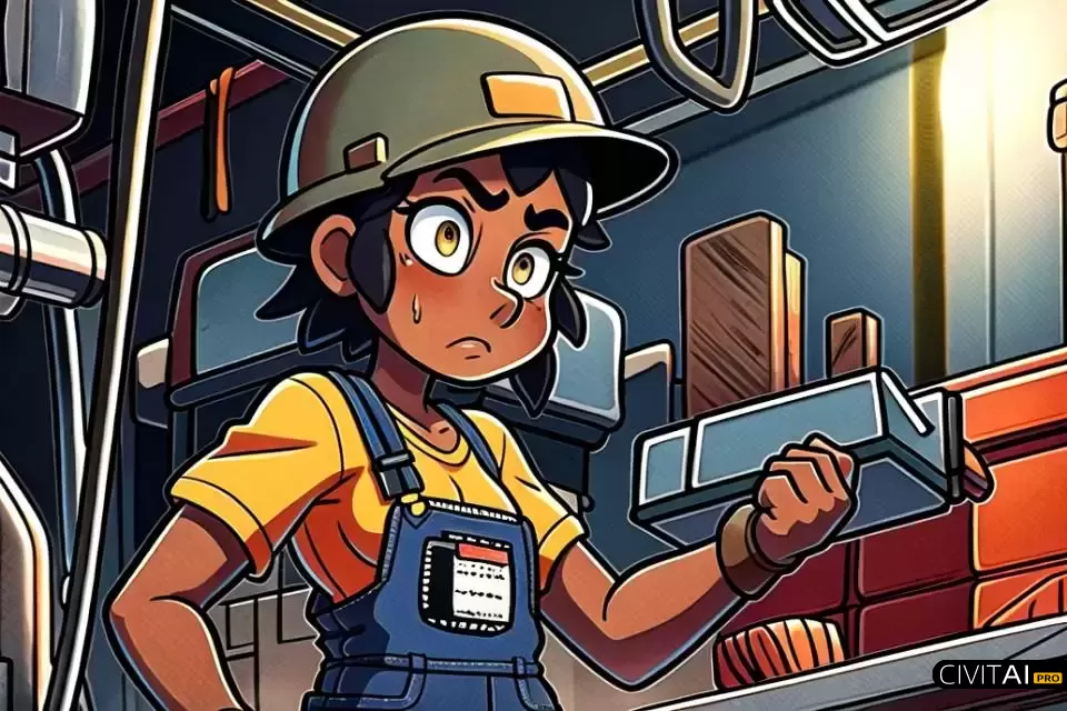 在石油钻井平台工作的工人