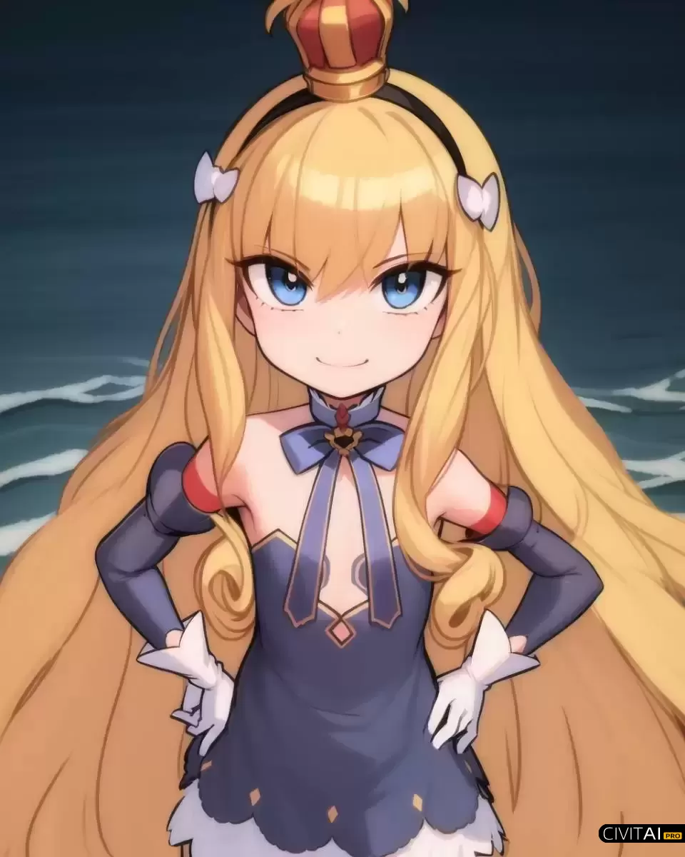 穿着露肩连衣裙的长发少女