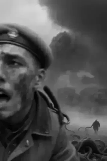 一战士兵在外星怪兽入侵的城市中逃生