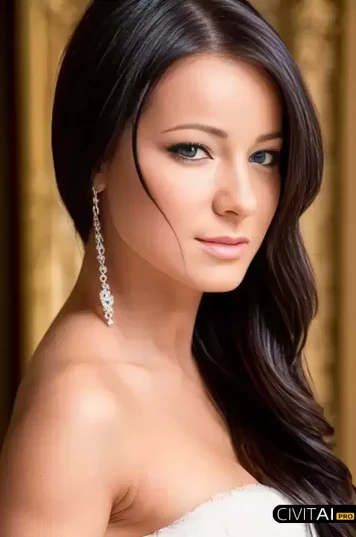 戴着耳坠的女士肖像照