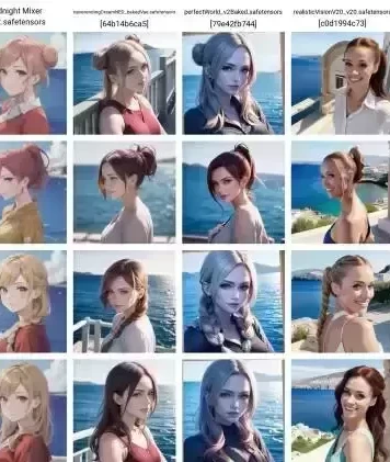 柔和色彩下微笑秘书女孩的岛屿肖像