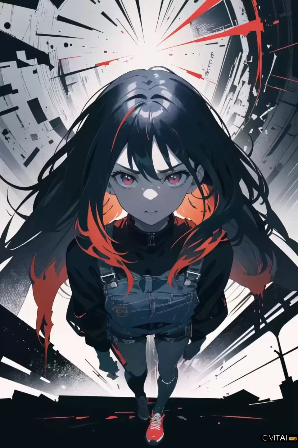 一名年轻女孩为中心的海报