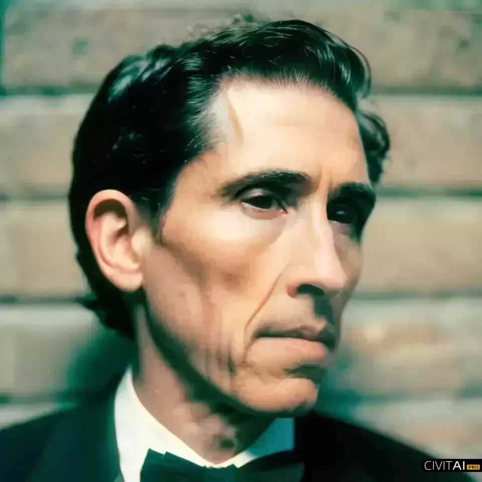 高清蒸汽波风格阿特兰X燕尾服肖像